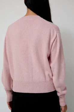 Discount Ada Crewneck Cardigan in Pink Sweaters|Clothing