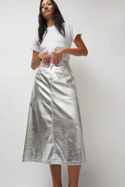 Online Aimee Skirt in Silver Holiday Gift Guide|Collections