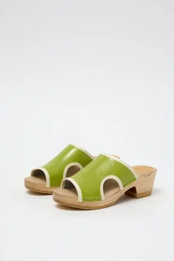 New Alexis Clog on Mid Heel in Apple Patent Sale Clogs|Collections
