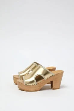 Best Alexis Clog on Platform in Gold Sale Clogs|Collections