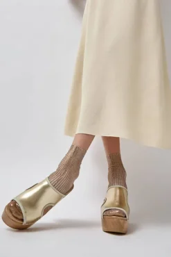 Best Alexis Clog on Platform in Gold Sale Clogs|Collections