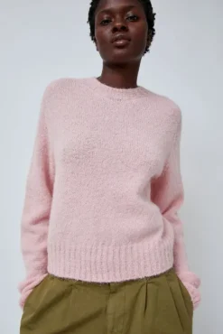 New Alpaca Pullover Sweater in Baby Pink Collections|Sweaters