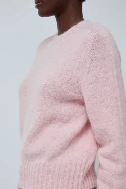 New Alpaca Pullover Sweater in Baby Pink Collections|Sweaters