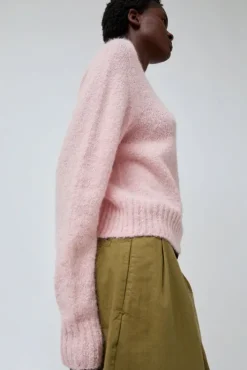 New Alpaca Pullover Sweater in Baby Pink Collections|Sweaters