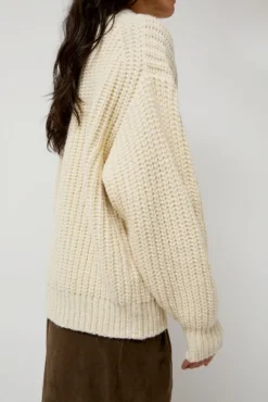 Sale Alpaca Rib Sweater in Cream Sweaters|Clothing