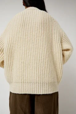Sale Alpaca Rib Sweater in Cream Sweaters|Clothing