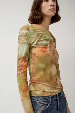 Online Arc Long Sleeve Top in Sage Molten Floral Tops|Clothing