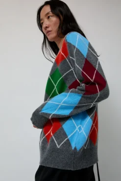 Sale Argyle Crewneck Sweater in Derby and Adonis Holiday Gift Guide|Collections