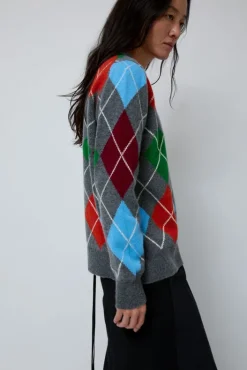 Sale Argyle Crewneck Sweater in Derby and Adonis Holiday Gift Guide|Collections