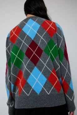 Sale Argyle Crewneck Sweater in Derby and Adonis Holiday Gift Guide|Collections