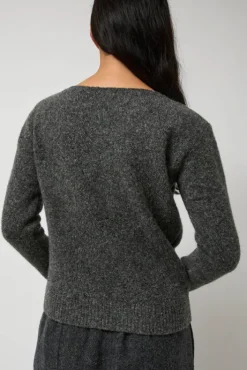Sale Asymmetric Pullover in Grey Sweaters|Clothing