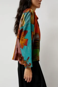 Discount Asymmetric Top in Print G Collections|Tops