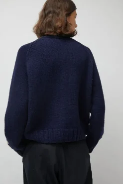 Outlet Atomic Flower Cardigan in Navy Collections|Sweaters