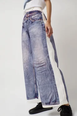 New Augmented Jeans in White and Blue Denim|Shorts & Pants
