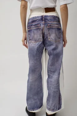 New Augmented Jeans in White and Blue Denim|Shorts & Pants