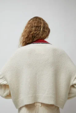 Best Baby Alpaca Textured Cardigan in Cream Sweaters|Clothing