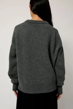 New Balla Slouch V Neck Sweater in Derby Grey Sweaters|Clothing