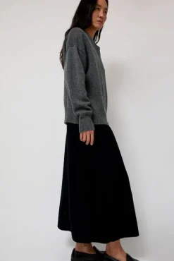 New Balla Slouch V Neck Sweater in Derby Grey Sweaters|Clothing