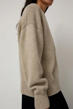 Hot Balla Slouch V Neck Sweater in Beige Collections|Sweaters