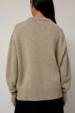 Hot Balla Slouch V Neck Sweater in Beige Collections|Sweaters