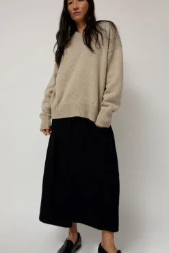 Hot Balla Slouch V Neck Sweater in Beige Collections|Sweaters