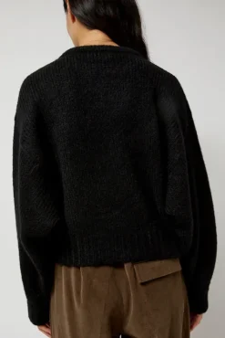 Best Balloon Sleeve Sweater in Black Collections|Sweaters