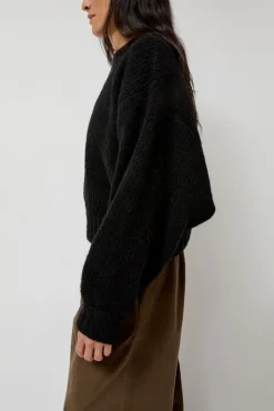Best Balloon Sleeve Sweater in Black Collections|Sweaters