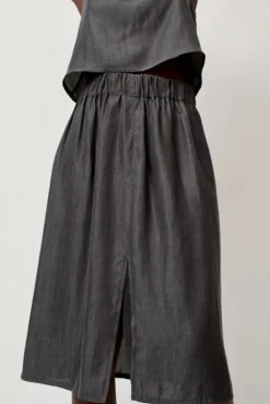 Online Basic Skirt in Black Tencel Collections|Skirts