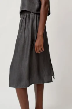 Online Basic Skirt in Black Tencel Collections|Skirts