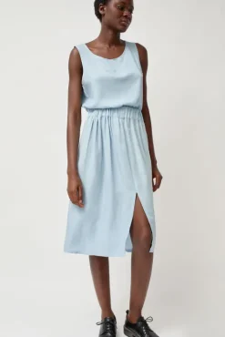 New Basic Skirt in Light Blue Tencel Collections|Skirts