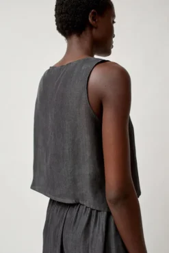 Fashion Basic Tank in Black Tencel Collections|Tops