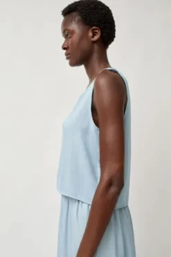 Sale Basic Tank in Light Blue Tencel Tops|Clothing