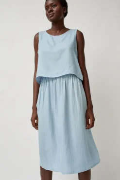 Sale Basic Tank in Light Blue Tencel Tops|Clothing