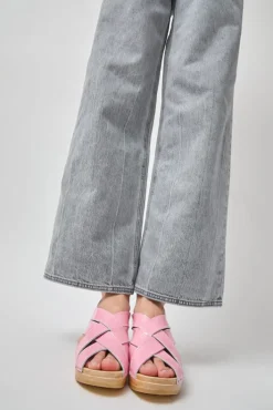 Hot Basket Clog on Mid Wedge in Pink Patent Sale Clogs|Collections