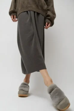 Hot Billie Fur Clog on Mid Heel in Mist Collections|Clog Sandals And Shoes