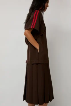 Online Box Pleat Dress in Mud Dresses|Clothing