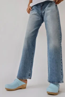 Discount Bridget Clog on Mid Wedge in Light Blue Sale Clogs|Collections