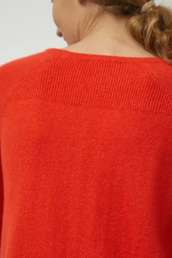 Hot Brighton Pullover in Coral Sweaters|Clothing