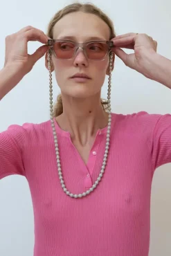Sale Brillenkette Silver Glasses Chain in Light Grey with Sage Thread Collections|Jewelry & Watches