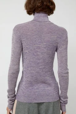 Clearance Bristol Rollneck in Lilac Multi Melange Collections|Sweaters