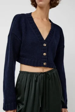 Discount Bruna Cardigan in Navy Sweaters|Clothing