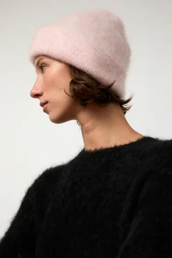 Discount Brushed Mohair Beanie in Blush Holiday Gift Guide|Collections