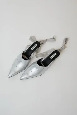 Sale Byul Ribbon Mules in Silver Collections|Clogs And Shoes