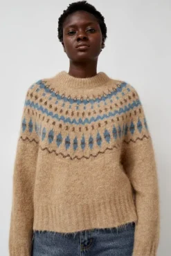 Online Cardiff Sweater in Camel and Blue Holiday Gift Guide|Collections