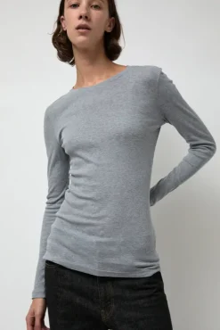 Sale Cashcot Rond T-Shirt in Cloud Collections|Tops