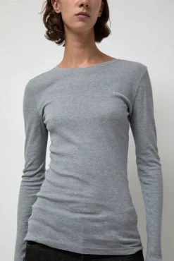 Sale Cashcot Rond T-Shirt in Cloud Collections|Tops
