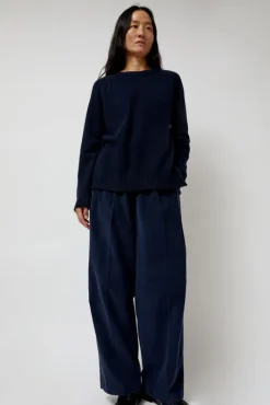 Clearance Cashmere Blend Crewneck Knit in Navy Collections|Sweaters