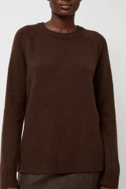 Fashion Cashmere Blend Crewneck Knit in Brown Collections|Sweaters