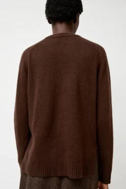 Fashion Cashmere Blend Crewneck Knit in Brown Collections|Sweaters