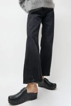 Fashion Charlotte Studded Clog on Low Base in Jet on Black Base Holiday Gift Guide|Collections